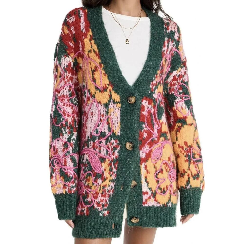 Free People Cozy Crew Neck Sweater in Multicolor